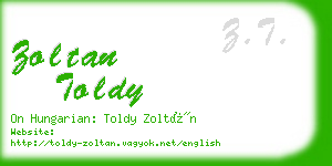 zoltan toldy business card